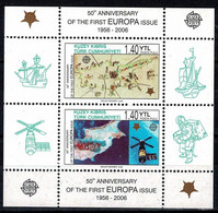 Cyprus (Turkish Republic) Space 2006 CEPT, 50 Years Europa, Re-print Europa Stamp ISY 92 With Overprint Gold Ink - Autres & Non Classés