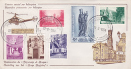 Enveloppe FDC 946 à 951 Béguinage De Bruges Courrier Par Hélicoptère - 1951-1960