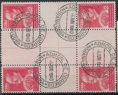 Cuba 1940 Rare In Used Gutter (one With Corner Perfs Cut) - Usados