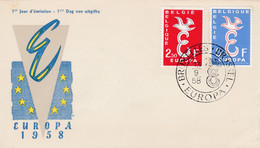 Enveloppe FDC 1064 1065 Europa - 1951-1960