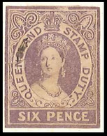 (I.B) Australia - Queensland Revenue : Stamp Duty 6d - Oblitérés