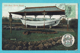 * South Shields (Durham - England) * (52280 JV) Life Boat, Timbre, Bateau, Garden, Jardin, Couleur, Old, Rare - Autres & Non Classés