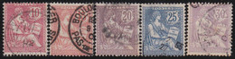 France   .   Y&T  .   124/128     .     O    .    Oblitéré - Used Stamps