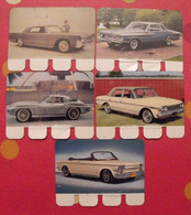 Lincoln Rambler Plymouth Chevrolet Corvette Corvair. 5 Plaquettes En Tôle COOP. "l'auto à Travers Les âges". Lot 10 - Tin Signs (after1960)