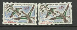 France N° 1275 Et 1275 Variété Crête  Rouge  Oiseaux  Sarcelles   Neufs * *     B/TB       Voir Scans        Soldé ! ! ! - Unused Stamps