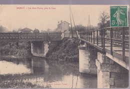 CPA - DANGU - LES DEUX PONTS PRES DE LA GARE - Dangu