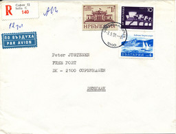 Bulgaria Registered Cover Sent To Denmark 7-9-1981 Topic Stamps - Brieven En Documenten