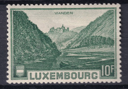 LUXEMBURG 1935  10 Frs  MH ALMOST MNH - 1926-39 Charlotte Rechtsprofil