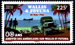 Wallis Et Futuna 2022 - 80e Ann De L'arrivée Des Américains Sur L'ile, Camions Et Troupes - 1 Val Neuf // Mnh - Unused Stamps