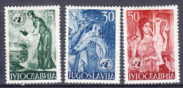 Yugoslavia Republic 1953 Mi#714-716 Mint Never Hinged - Nuevos