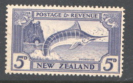 1935  5d Marlin  SG 563b Perf 13½ X 14 MNH ** - Unused Stamps