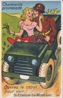 ¤¤  -   SAINT-ETIENNE-de-MONTLUC    -  Carte à Système   -  Jeep, Soldat     -   ¤¤ - Saint Etienne De Montluc