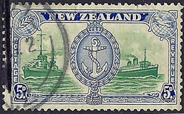 NEW ZEALAND 1946 QEII 5d Green & Ultramarine SG673 FU - Used Stamps