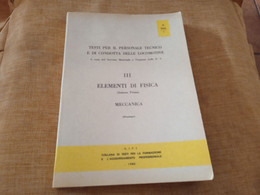F.S. ELEMENTI DI FISICA MECCANICA 1980 - Mathématiques Et Physique