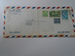 ZA399.16    CUBA   Airmail Cover -  Cancel 1955  Hotel AZUL,  Habana  Livia Ronay    Sent To Hungary - Lettres & Documents