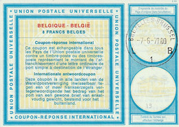 CRI 8 Francs Oblitéré De Bruxelles Type Vienne Vi19 - Internationale Antwoordcoupons