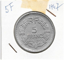 5 Francs  "Lavrillier" 1947 Alu     TTB+ - 5 Francs