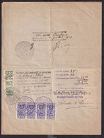 318/38 - Certificat Médical 1927 - 3 Timbres Fiscaux Belges, Dont Affaires Etrangères , Et 4 X Pérou, Consulat D' Anvers - Documents