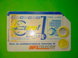 ! - ITALIA -SCHEDA TELEFONICA ECCO L'EURO - Public Themes