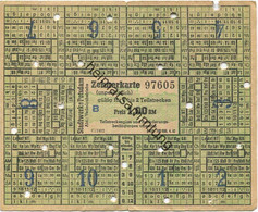 Deutschland - Potsdam - Stadtwerke Potsdam Abt. Verkehrsbetriebe - Zehnerkarte - Gültig Für 1 Bis 2 Teilstrecken 1,00 RM - Europa