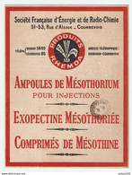 Rhemda Ampoules De Mésothorium Thorium Publicité - Advertising (Photo) - Gegenstände