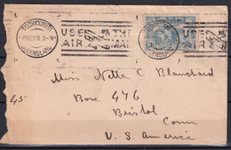 AUSTRALIA 1931 AIRMAIL COVER QLD To USA  Roughly Opened - Covers & Documents