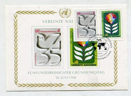 MC 099102 UNO VIENNA - Wien - 35. Jahrestag Der Vereinten Nationen - 1980 - Tarjetas – Máxima