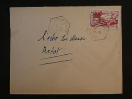 BJ14 MAROC BELLE LETTRE  1942 KHEMICHET  A  RABAT +CACHET HEXAGONAL + AFFRANCH. INTERESSANT - Brieven En Documenten