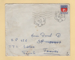 Batiment Base Maine - 25-8-1966 - Papeete Tahiti - Poste Navale - Scheepspost