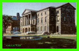 CHARLOTTETOWN, P.E.I. - PROVINCIAL BUILDING - ANIMATED WITH OLD CARS -  LITHO BY ESTERN PHOTO ENGRAVING LTD - - Charlottetown