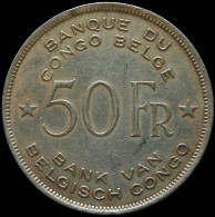 LaZooRo: Belgian Congo 50 Francs 1944 UNC - Silver - 1934-1945: Leopold III.