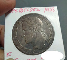 BELGIUM 5 FRANCS 1848 KM# 3.2 LEOPOLD PREMIER ROI DES BELGES (LR-26) - 5 Frank