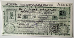Ireland RARE "Irish Postal Order" 3s 1967 S.BIHAILE A’CLIATH DÚN DEALGAN(postal Note Stationery Money Irlande Irland Bon - Postal Stationery