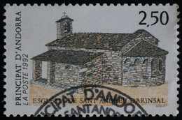 ANDORRE FR 1992 N°415 OBLITERE - 2.50F EGLISE SANT ANDREU D'ARINSAL - USED - Used Stamps