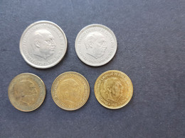(PI)(ESPF04)(CZ) Pièces Monnaies ESPAGNE FRANCO 1953 1957 1963 1966 - 1 Peseta