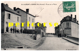 87 Saint Laurent Sur Gorre  Groupe De Personnes Place De La Poste - Saint Laurent Sur Gorre