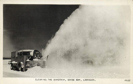 Canada, GOOSE BAY, Labrador, Clearing The Airstrip (1950s) RPPC Postcard - Andere & Zonder Classificatie