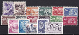 YU411 – YOUGOSLAVIA – AIRMAIL – 1950-61 – USED LOT – Y&T # 29→52 CV 25,65 € - Poste Aérienne