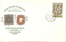 Aa6740 - MACAU Macao  - POSTAL HISTORY - FDC Cover STAMP CENTENARY  1954 - FDC