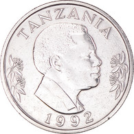 Monnaie, Tanzanie, Shilingi, 1992, British Royal Mint, TTB+, Nickel Clad Steel - Tanzanía