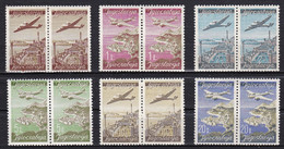 YU430 – YOUGOSLAVIA – AIRMAIL - 1947 – PLANE OVER CITIES – MI # 515/20 I-II MNH 60 € - Poste Aérienne