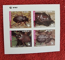 RUSSIE-URSS, Insectes 1 Bloc 4 Valeurs NON DENTELE émis En 1996. MNH, Neuf Sans Charniere (20) - Other & Unclassified