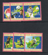 SOCCER - COMOROS - 2010- WORLD CUP SOUTH AFRICA SET OF 6  MINT NEVER HINGED - 2010 – Zuid-Afrika