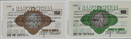 ITALIE – La Banco Di SICILIA A Astfar – CATANIA (1977) – Lot De 2 Billets : 100 Et 150 Lires - [ 4] Vorläufige Ausgaben