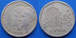SPAIN - 500 Pesetas 1988 KM# 831 Juan Carlos I Peseta Coinage (1975-2002) - Edelweiss Coins - 500 Pesetas