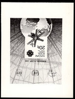 HUNGARY(1983) World Communications Year. Photographic Proof Of Souvenir Sheet. Scott No 2812. - Essais, épreuves & Réimpressions
