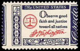 U.S.A.(1960) Washington Credo. Vertical Perforation Shift Resulting In Part Of Stamp Appearing On Opposite Side. Sc 1139 - Plaatfouten En Curiosa