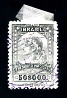 Brazil Tesouro National Treasury Revenue Stamp Used | Brasil Tesouro Nacional 50$000 - Postage Due
