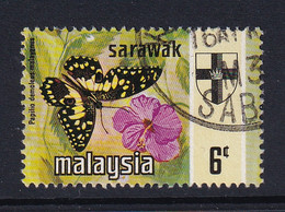 Sarawak: 1971   Butterflies  SG222    6c     Used - Sarawak (...-1963)