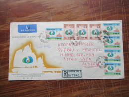 Asien GB Kolonie Hong Kong 1986 3x Belege Registered / Express Mit Hohen Frankaturen! 1x Hong Kong At Expo 1970 - Brieven En Documenten